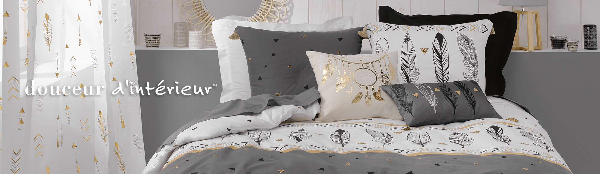 U10 – Douceur d’intérieur brand – bed linen – Boho chic theme – bedroom decoration