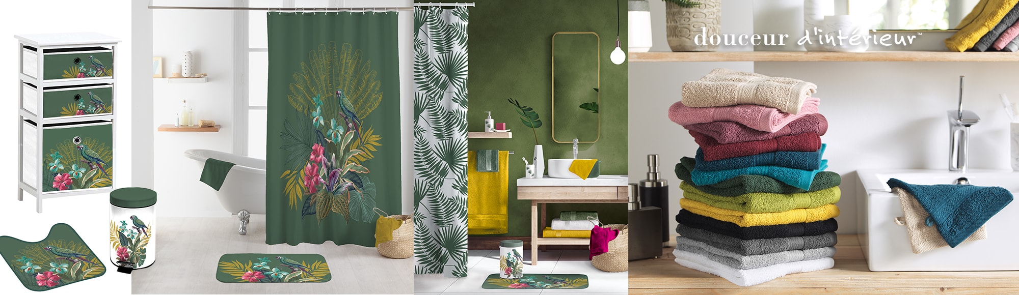 U10 - Fournisseur en décoration d'intérieur - marque douceur d'intérieur - salle de bain - theme equatorial jungly