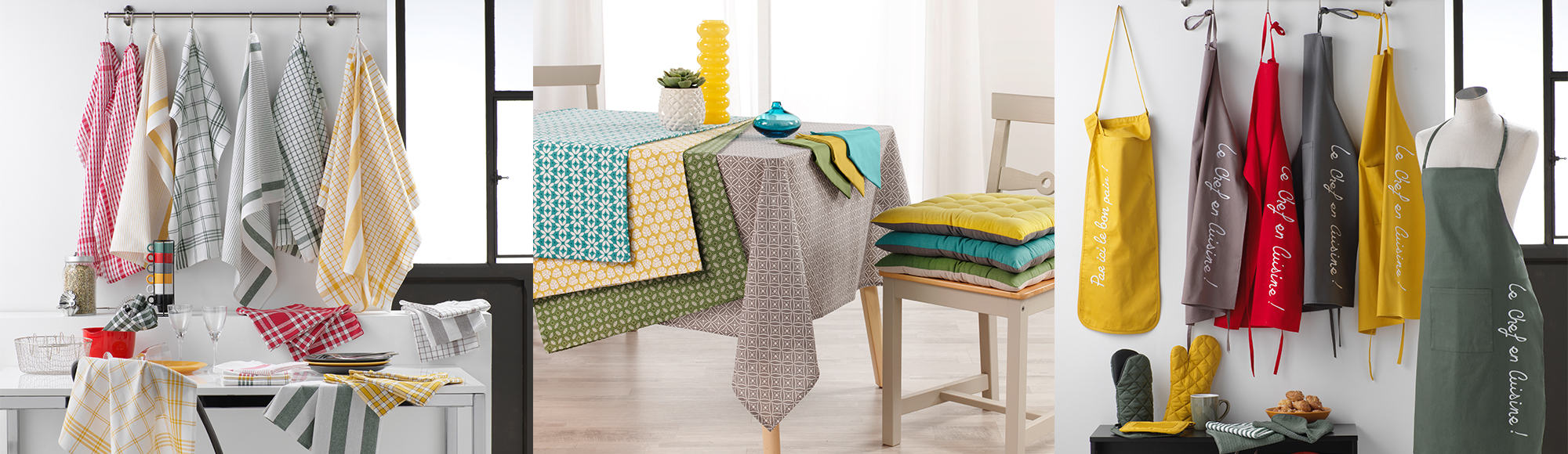 U10 - Fournisseur en decoration d'interieur - marque douceur d'interieur - collection linge de table linge de cuisine
