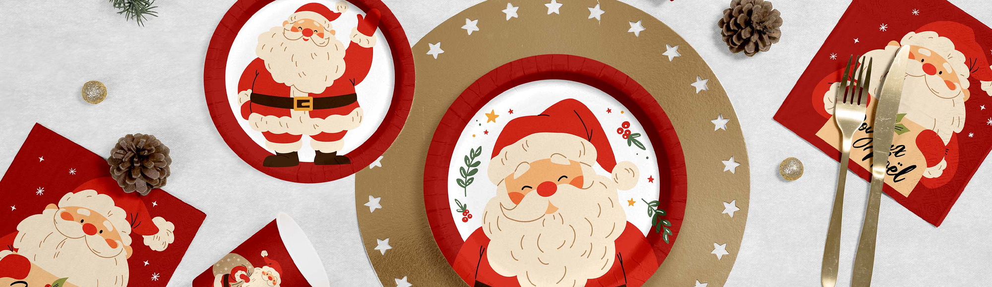 HOMEA - couverts en carton Père Noël