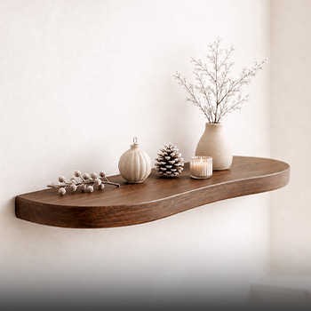 HOMEA - étagère au design naturel acacia