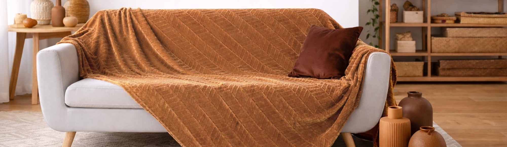 douceur d'intérieur - Arya plaid camel